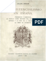 El Existencialismo en España,  Julian Marías