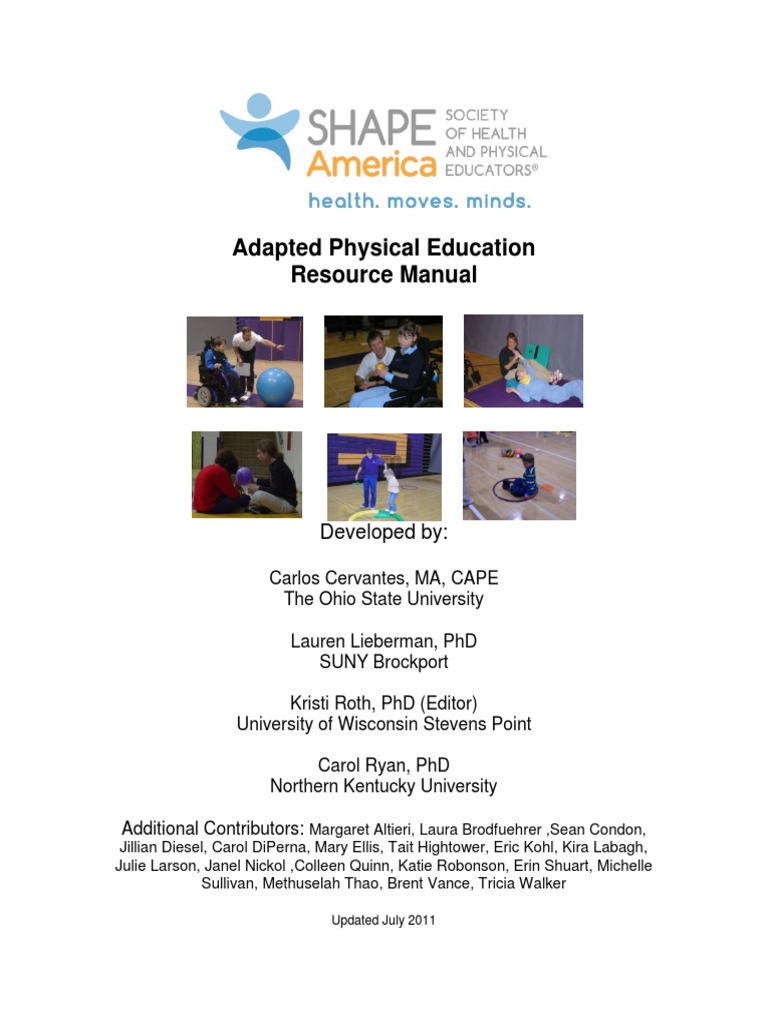 Adapted Physical Education Resource Manual | PDF | Disabled Sports ...