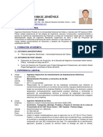 CV Ing Jose Jorge Jimenez - Supervision PDF