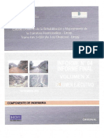 Carretera Huancavelica-Lircay Informe Nro 04 Info Final Volumen X Resumen Ejecutivo PDF