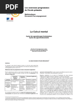 Ce1 Calcul Mental Nombre De