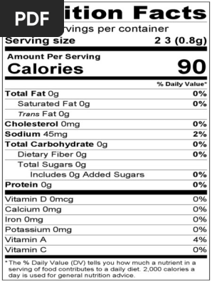 Nutrition Label
