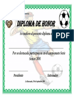 Diplomas de Honor Deportivo