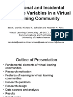 Intentional and Incidental Discourse Variables in a Virtual Learning Community