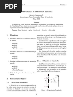 INTERFERENCIA Y DIFRACCIÓN DE LA LUZ