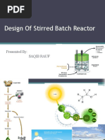 Design of Stirred Batch Reactor