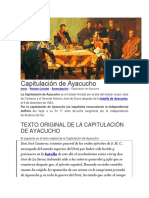 Acuerdos de La Capitulación de Ayacucho