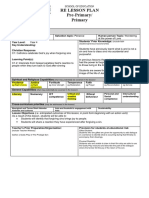 Re Lesson Plan Pre-Primary/ Primary