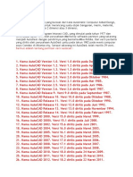 Berikut Adalah Tentang Perilisan Versi Autocad