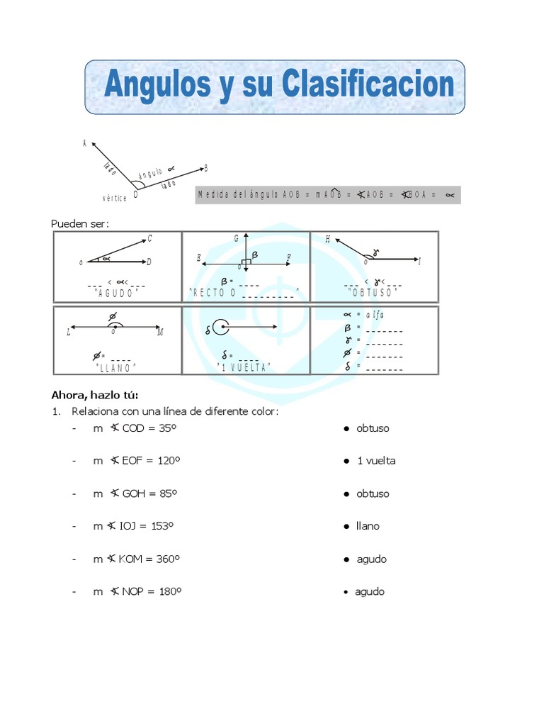 Clasificación De Los Ángulos Para Quinto De Primaria – WQOPO