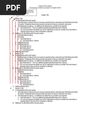 Chapter Outline Sample