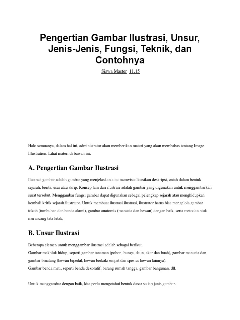 Pengertian Gambar Ilustrasi