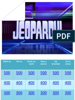 Jeopardy Daily Routines