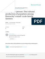 Cultural Production of Populism Among Kentucky's Small-Scale Family Farmers