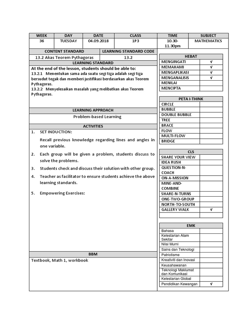 Mathematics Lesson Plans and Activities | PDF