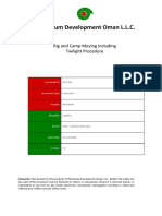 Petroleum Development Oman L.L.C.: Rig and Camp Moving Including Twilight Procedure