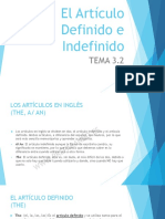 Tema 3.2. El Artículo Definido