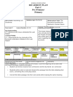 Re Lesson Plan Part C Pre-Primary/ Primary