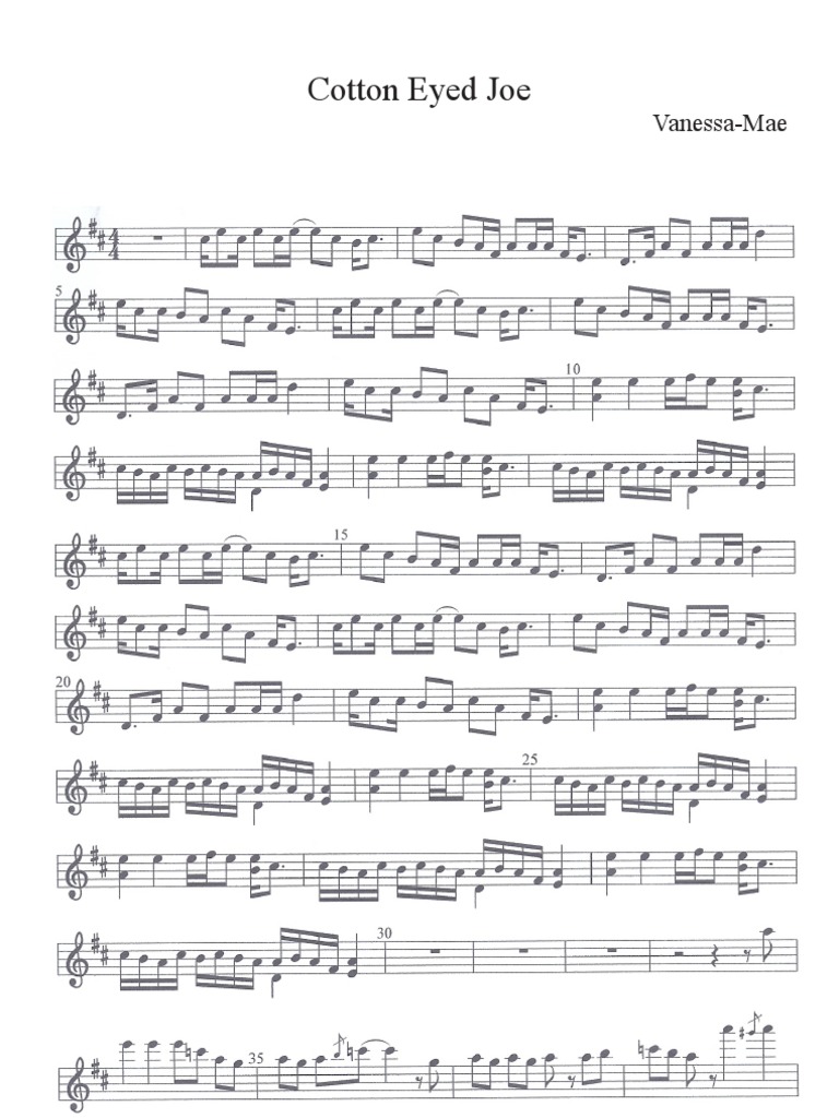 Cotton Eyed Joe PDF