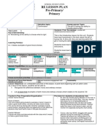 Re Lesson Plan Pre-Primary/ Primary