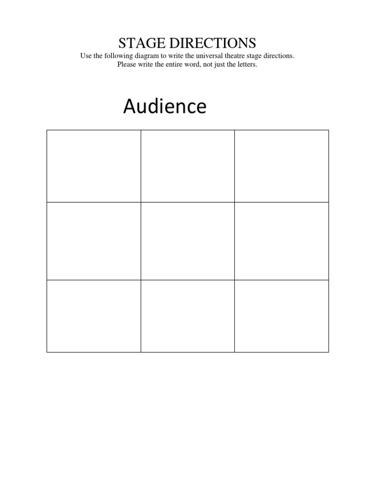 Universal Theatre Stage Directions Guide | PDF