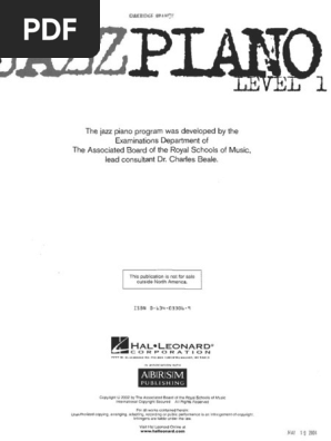 Hal Leonard Corp.-Jazz Piano - Level 1 - The Complete Method