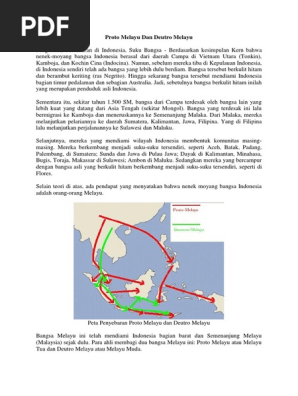 Jelaskan kedatangan bangsa proto melayu ke indonesia melalui jalur barat