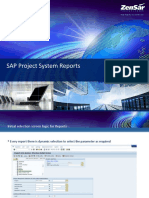 Sap Project System Reports