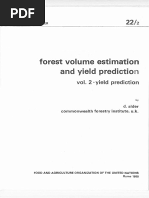 Forest Volume Estimation Rediction And Yield - 
