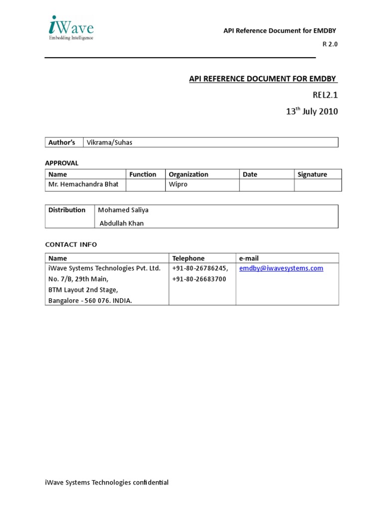 API Reference Document | PDF | Application Programming Interface ...