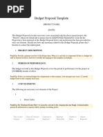 Budget Proposal Template