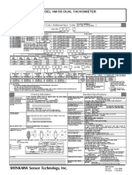 Model Vm-5S Dual Tachometer: Specifications