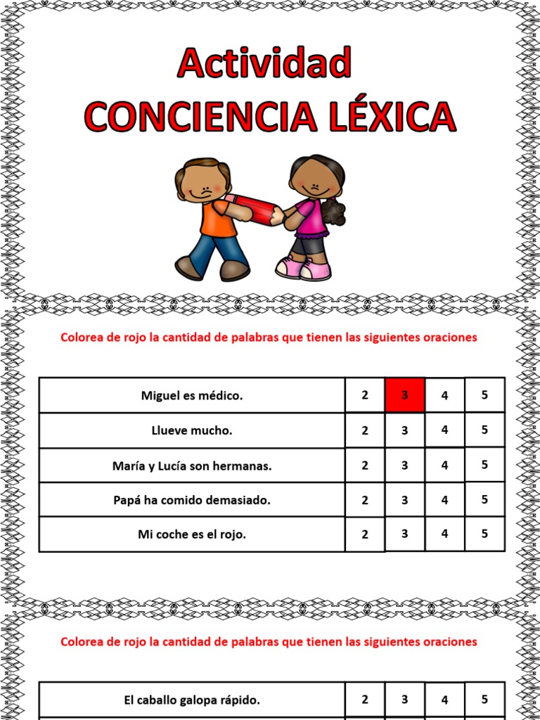 Conciencia Lexica Cuantas Palabras | PDF | Ocio