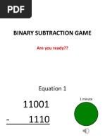 Binary Subtraction Game