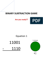 Binary Subtraction Game
