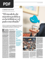 El Modelo de Nuestra Política Es La Trifulca y El Palo Encebado