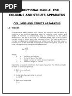 Manual For Columns and Struts Apparatus