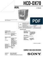 Manual Técnico Sony HDC-DX70