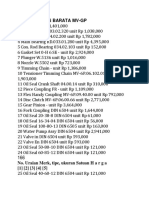 CONTOH Spare Part Mesin Gilas Barata