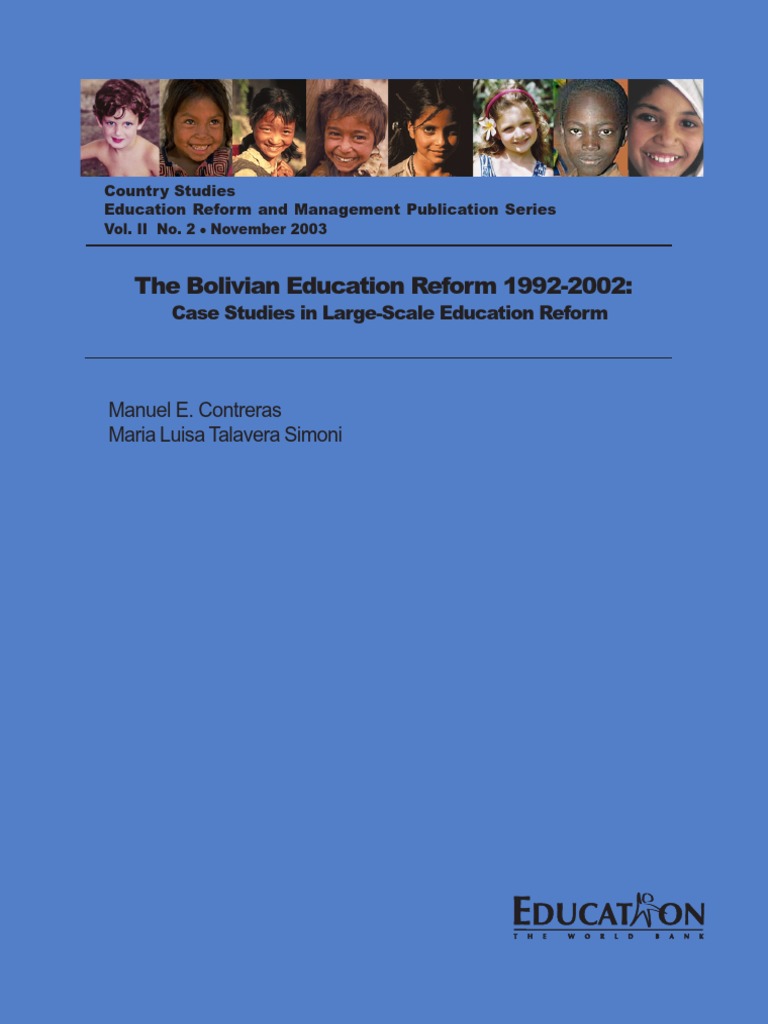 The World Bank: The Bolivian Education Reform 1992-2002 | PDF | Bolivia ...
