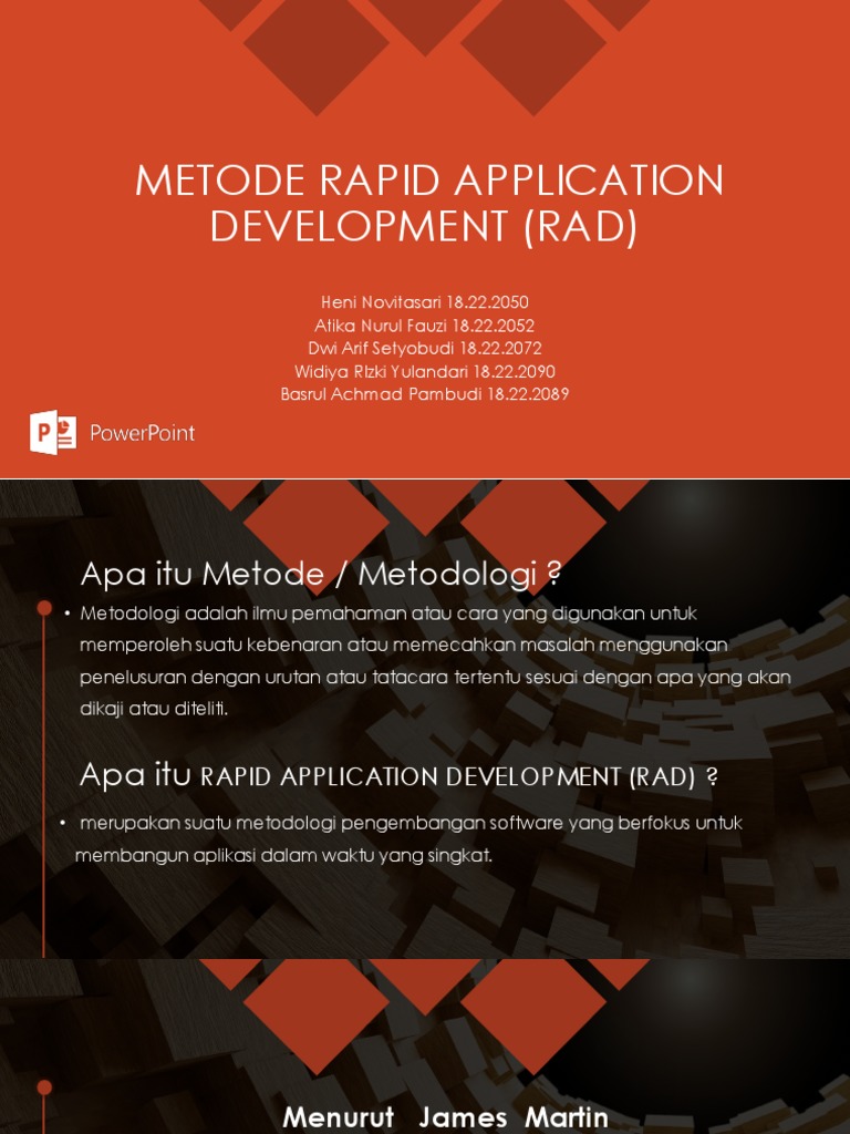Presentasi Rapid Application Development (Rad) | PDF
