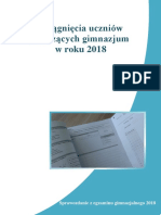 Sprawozdanie Z Egzaminu Gimnazjalnego - 2018 PDF