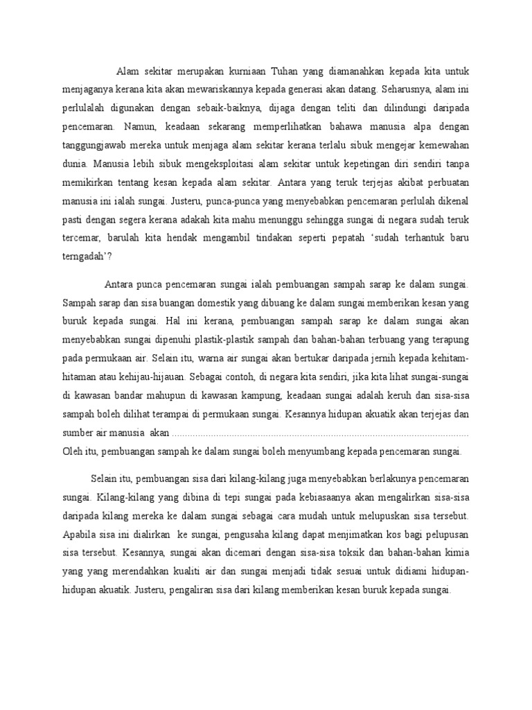 Esei Pencemaran Sungai Pdf