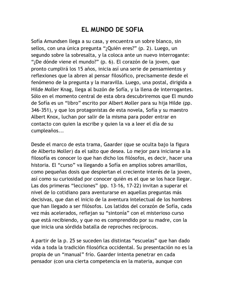 El Mundo de Sofia Verdad Science