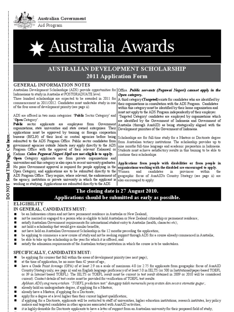 ADS Application Form 2010 | PDF