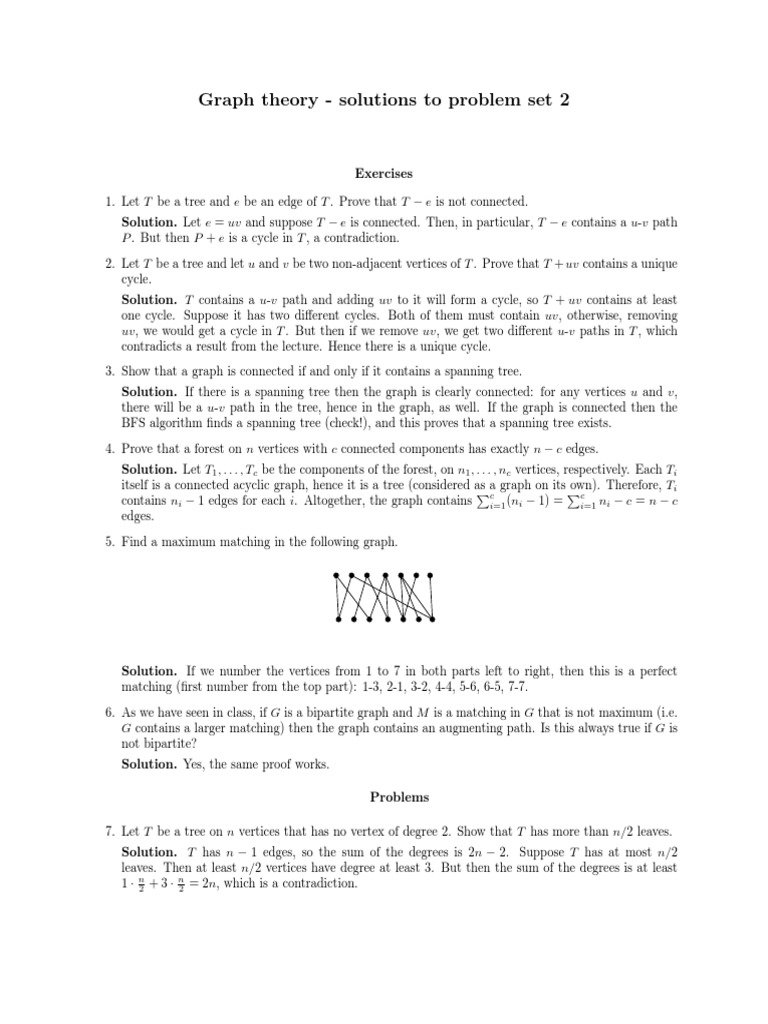Graph Theory - Solutions To Problem Set 2: 1 C 1 C I I I C I 1 I C I 1 ...