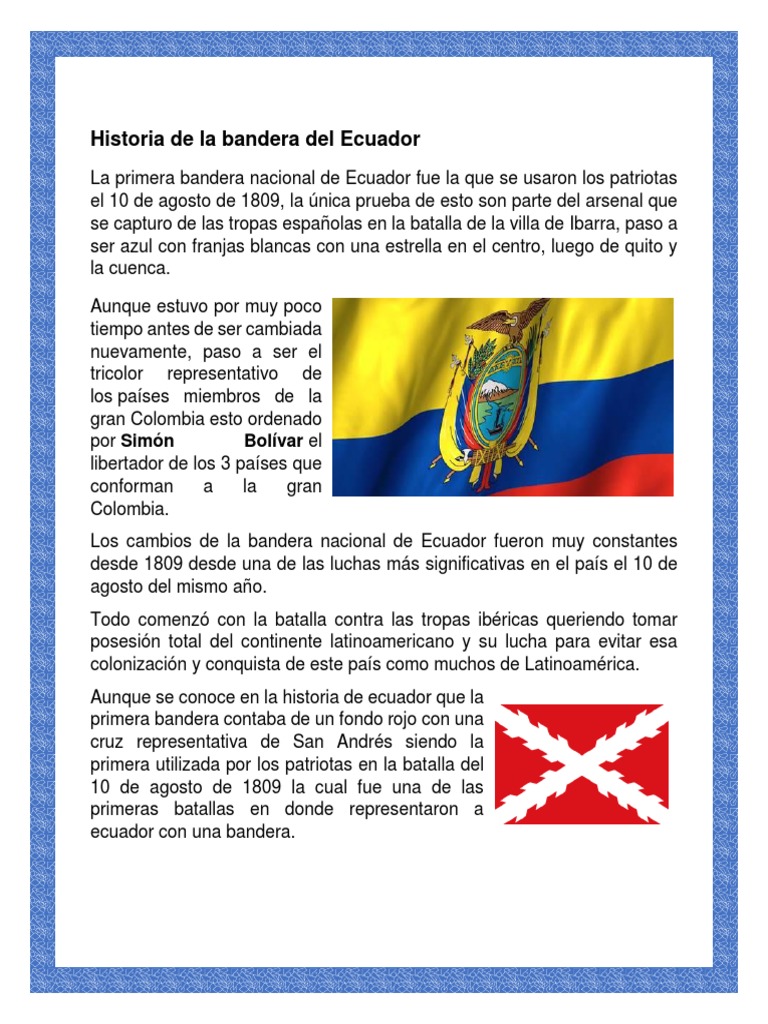 La evolución de la bandera de Ecuador: de la primera en 1809 hasta la
