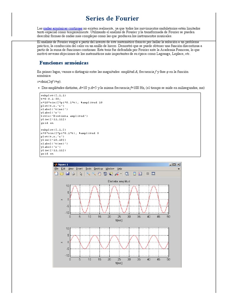 Series de Fourier PDF | PDF | Análisis matemático | Análisis