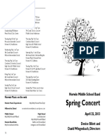 2013.04.25 MS Concert Band Program Booklet Revised