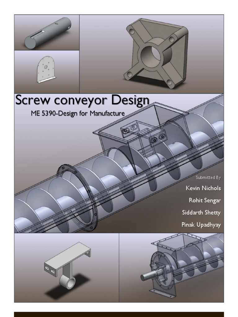 Screw Conveyor Design and Developement PDF Reliability Engineering